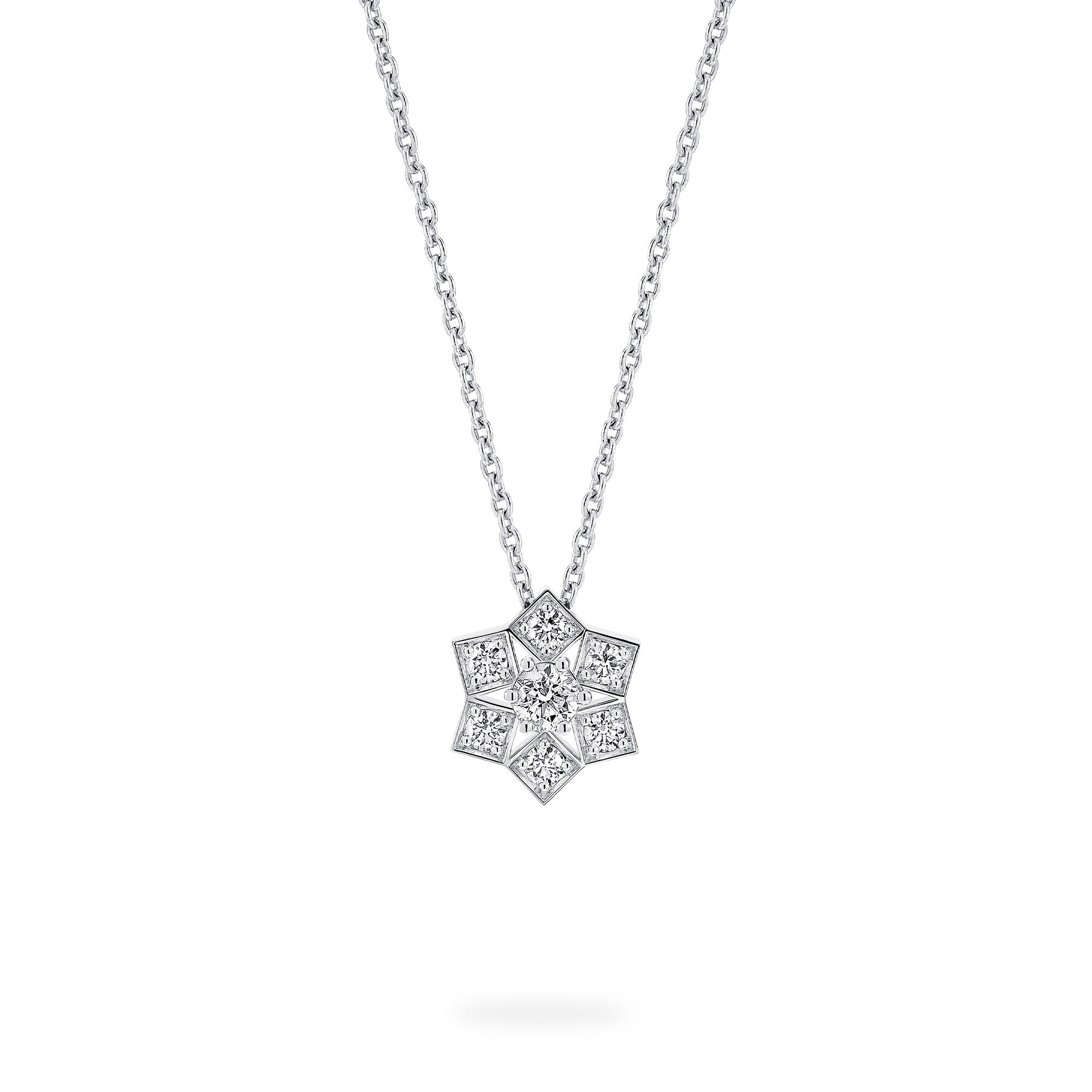 White gold snowflake necklace new arrivals